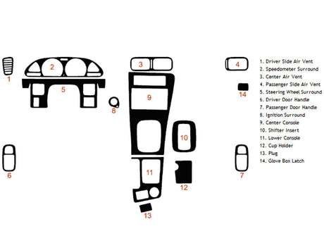 nissan 240sx 1989-1994 Dash Kit Diagram