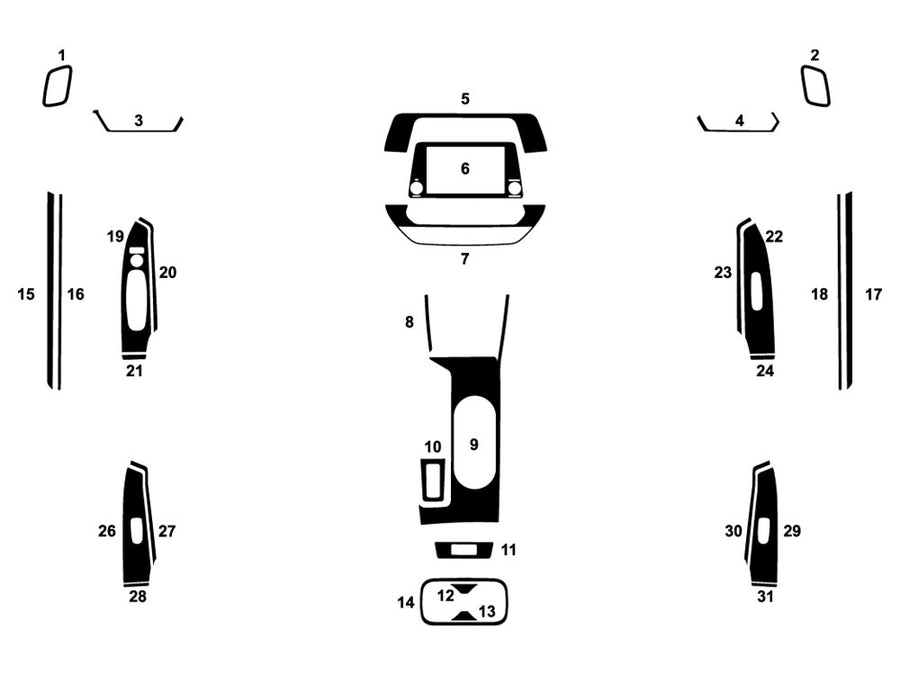 nissan altima 2019-2025 Dash Kit Diagram