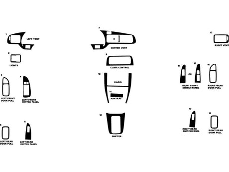 nissan altima 1998-2001 Dash Kit Diagram