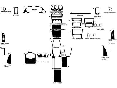 nissan altima 2007-2013 (coupe) Dash Kit Diagram