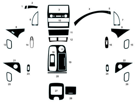 nissan armada 2021-2024 Dash Kit Diagram