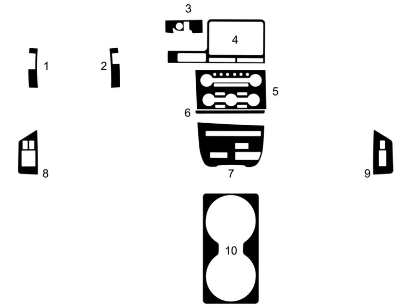 nissan gt-r 2009-2017 Dash Kit Diagram