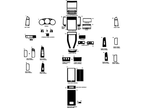 nissan maxima 2007-2008 Dash Kit Diagram