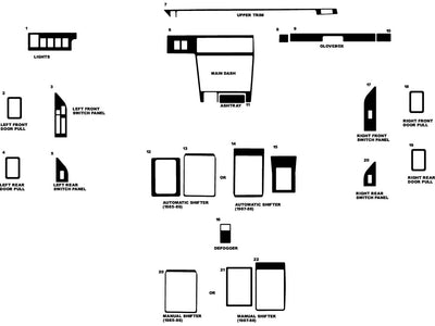 nissan maxima 1985-1988 Dash Kit Diagram