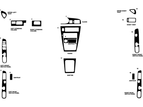 nissan maxima 1989-1991 Dash Kit Diagram