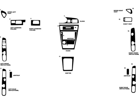 nissan maxima 1992-1994 Dash Kit Diagram