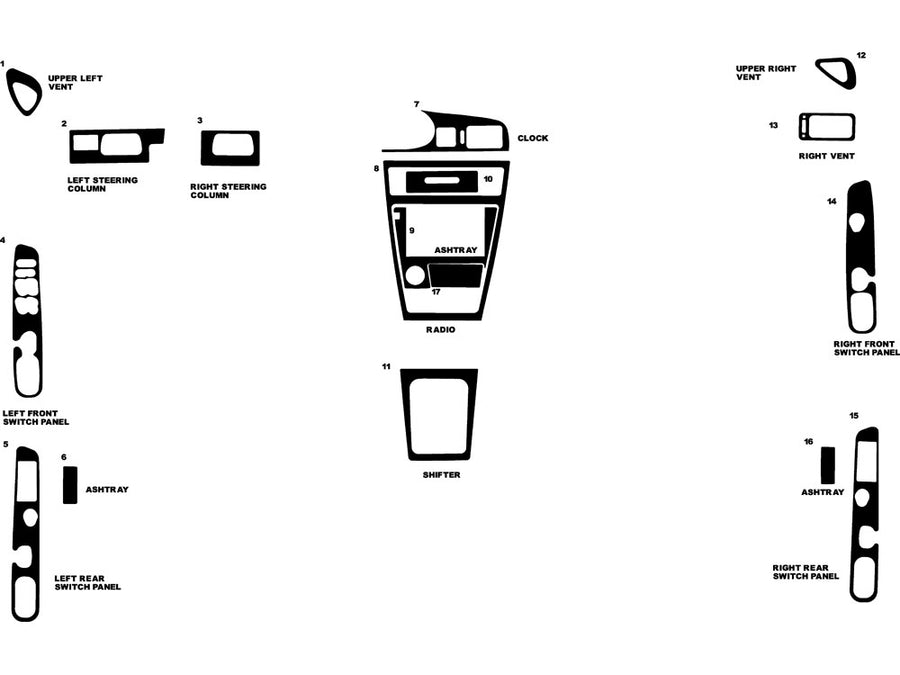 nissan maxima 1992-1994 Dash Kit Diagram