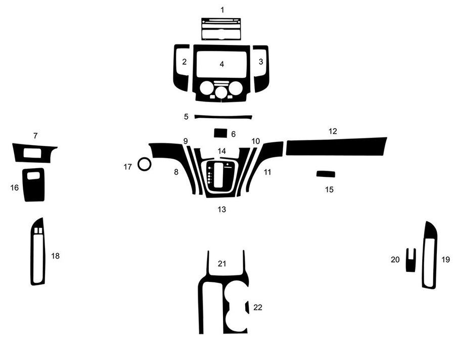 nissan nv 2013-2021 Dash Kit Diagram
