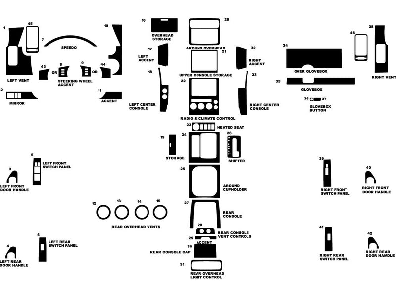 nissan pathfinder 2005-2007 Dash Kit Diagram