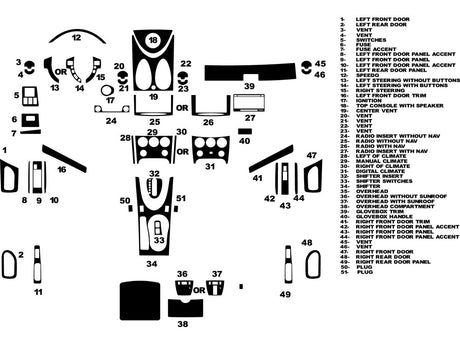 nissan rogue 2011-2013 Dash Kit Diagram
