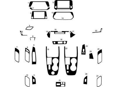 nissan rogue 2021-2025 Dash Kit Diagram