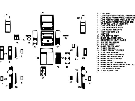 nissan titan 2008-2014 Dash Kit Diagram