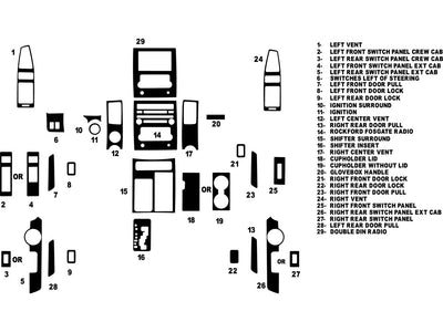nissan titan 2008-2014 Dash Kit Diagram