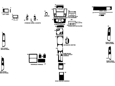 nissan versa 2007-2011 Dash Kit Diagram