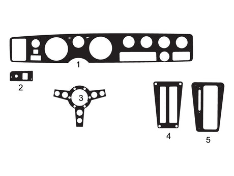 pontiac firebird 1971-1981 Dash Kit Diagram