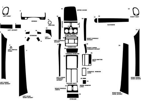 pontiac gto 2004-2006 Dash Kit Diagram