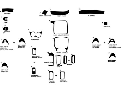 pontiac sunfire 2003-2005 Dash Kit Diagram