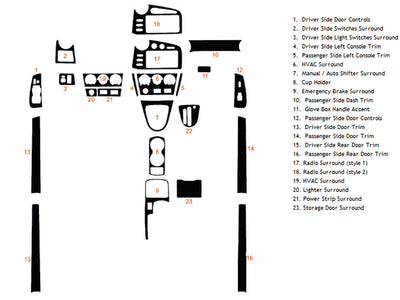 pontiac vibe 2003-2008 Dash Kit Diagram
