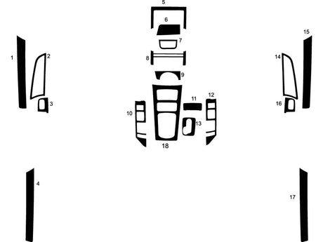 porsche cayenne 2011-2018 Dash Kit Diagram