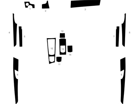 porsche panamera 2010-2016 Dash Kit Diagram