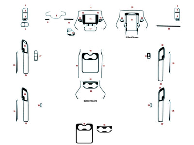 dodge ram 2019-2025 (1500 / 2500 / 3500) Dash Kit Diagram