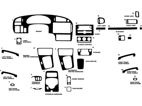 saab 9-5 2006-2010 Dash Kit Diagram