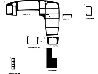 saab 9000 1992-1993 Dash Kit Diagram