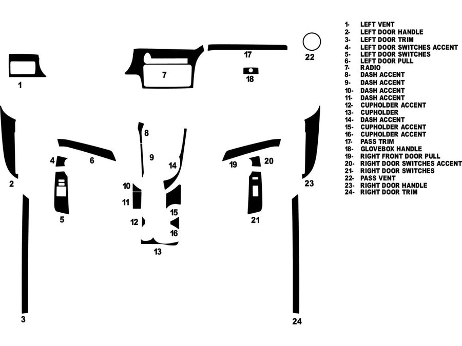 scion tc 2011-2016 Dash Kit Diagram