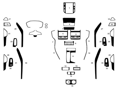 subaru ascent 2019-2025 Dash Kit Diagram