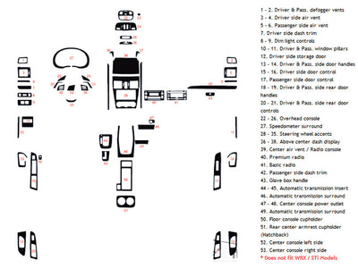 subaru impreza 2012-2014 Dash Kit Diagram