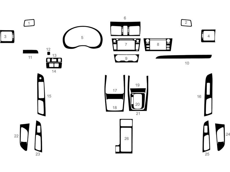 subaru impreza 2015-2016 Dash Kit Diagram