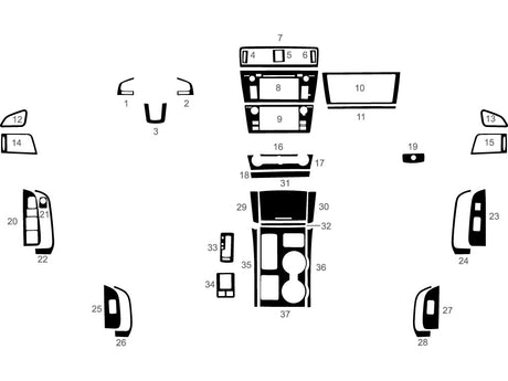 subaru legacy 2015-2019 Dash Kit Diagram