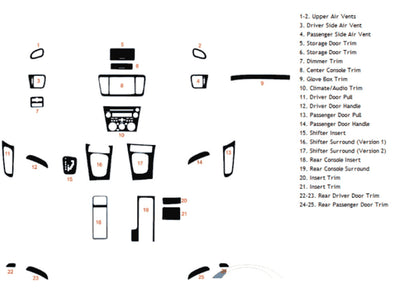 subaru outback 2007-2009 Dash Kit Diagram