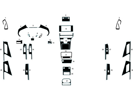 toyota bz4x 2023-2024 Dash Kit Diagram