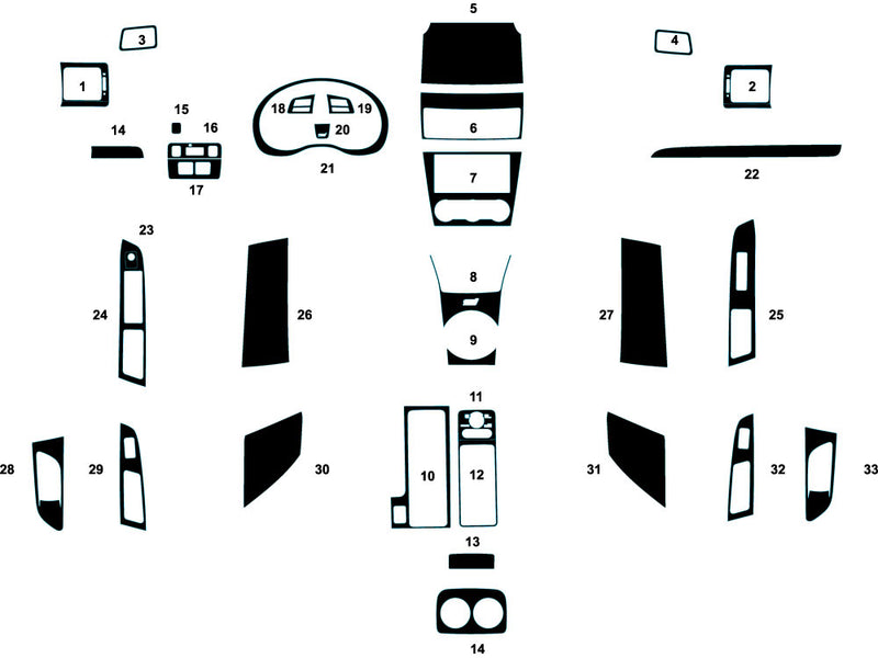 subaru wrx 2015-2015 (sti) Dash Kit Diagram