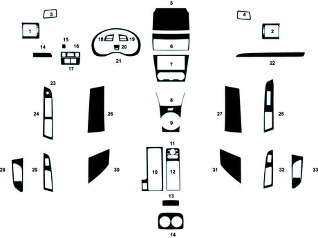 subaru wrx 2015-2015 (sti) Dash Kit Diagram