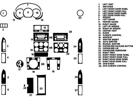 suzuki grand vitara 2006-2013 Dash Kit Diagram