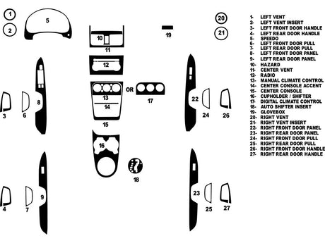 suzuki sx4 2007-2009 Dash Kit Diagram