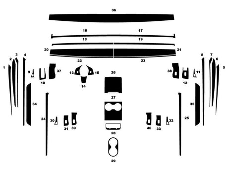 tesla model y 2020-2023 Dash Kit Diagram