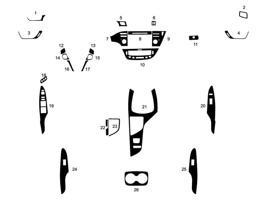 toyota avalon 2013-2018 Dash Kit Diagram