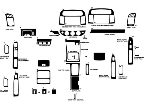 toyota camry 2002-2006 Dash Kit Diagram