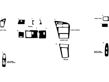 toyota celica 1994-1999 Dash Kit Diagram