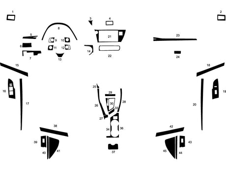 toyota corolla 2017-2019 (sedan) Dash Kit Diagram