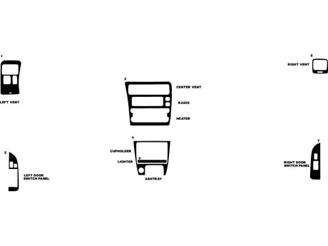 toyota corolla 1994-1997 Dash Kit Diagram