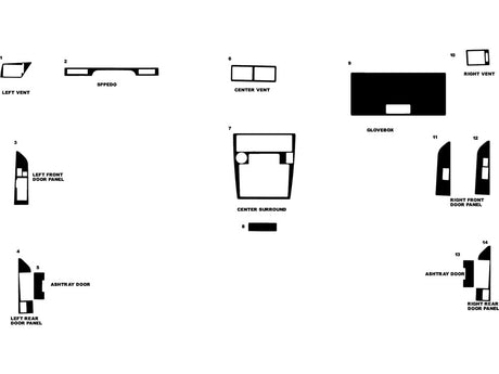 toyota cressida 1985-1988 Dash Kit Diagram