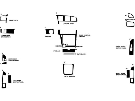 toyota cressida 1989-1994 Dash Kit Diagram