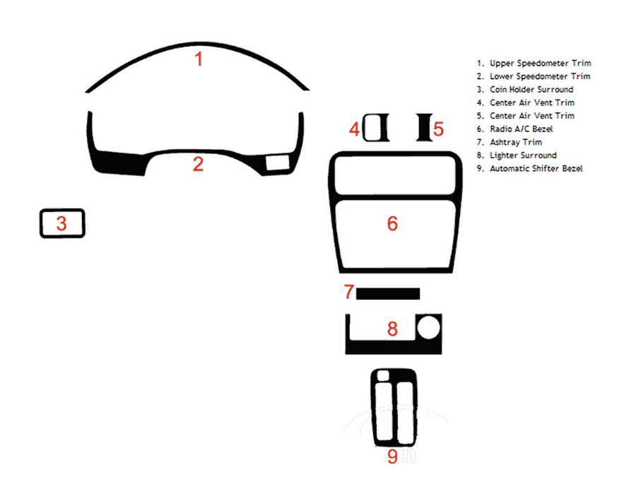 toyota tercel 1995-1998 Dash Kit Diagram