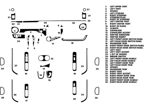 toyota prius 2012-2014 (c) Dash Kit Diagram