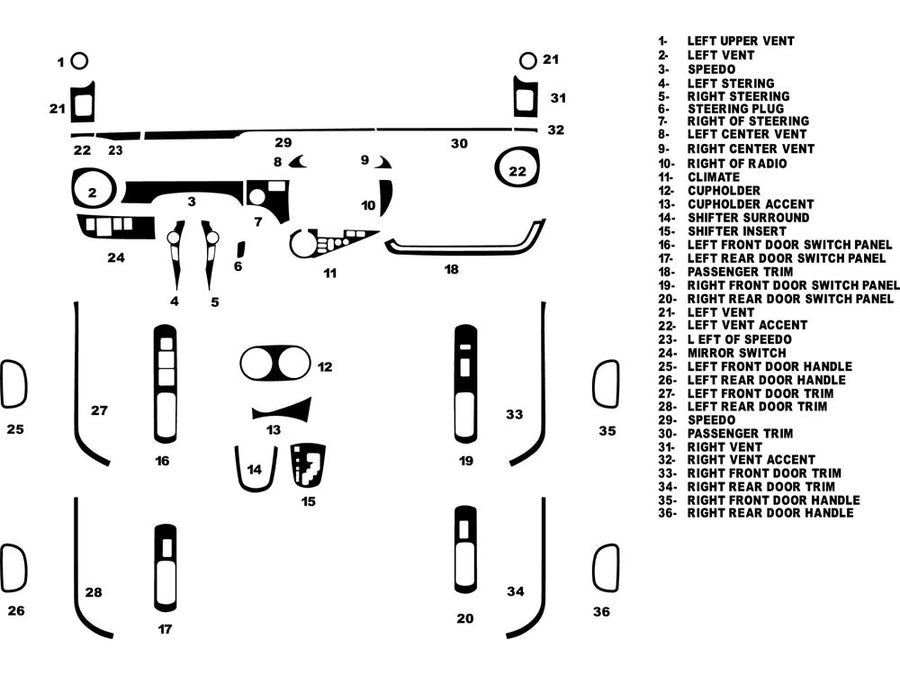 toyota prius 2012-2014 (c) Dash Kit Diagram