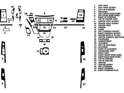 toyota prius 2012-2017 (v) Dash Kit Diagram